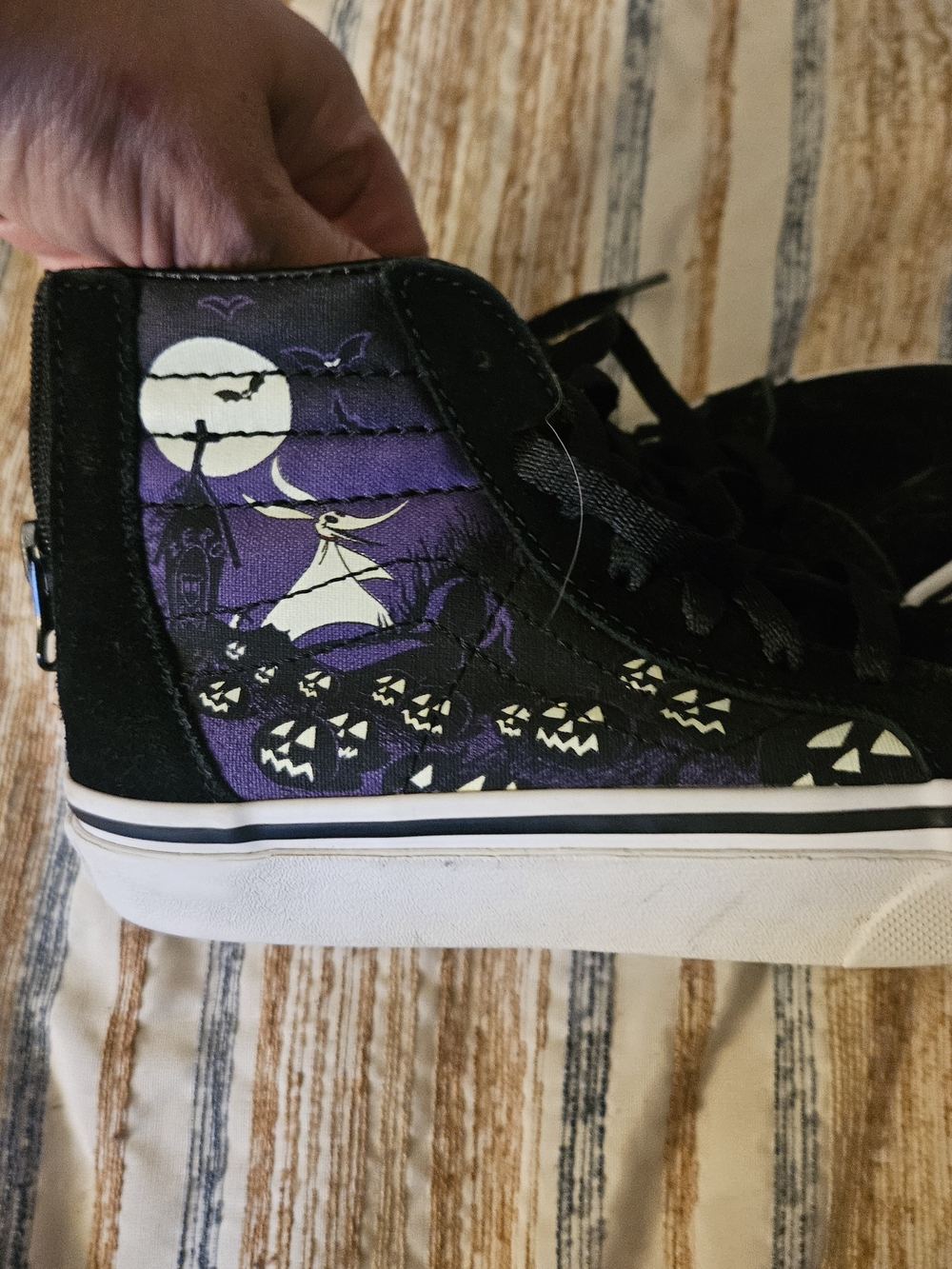 Kids Black & Purple Halloween High-Top Sneakers